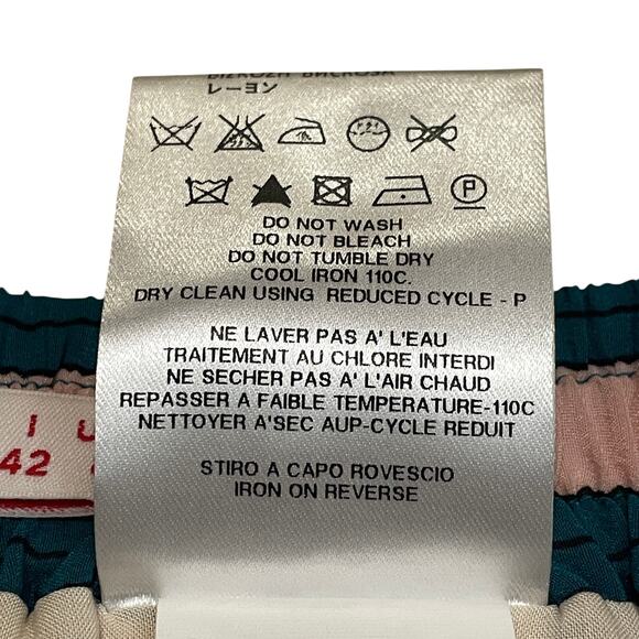 See by Chloé 100% Silk Stripe Skirt | Italy Made, Bubble Hem, F 38 US 6 NWOT - Picture 5 of 9